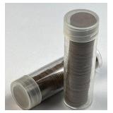 (2) Lincoln Wheat Penny Rolls, US 1c Coins