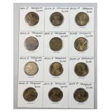 (12) 2000-2010 Sacagawea Dollar Coins