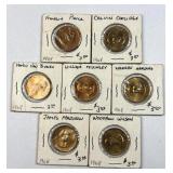 (7) 1968 Franklin Mint Presidential Medals