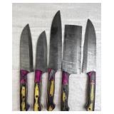 (5) Damascus Steel Chef