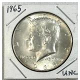 1965 Silver JFK Kennedy Half Dollar 50c 40% UNC