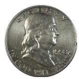 1958-D Silver Franklin Half Dollar 50c Coin 90%