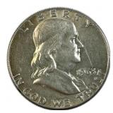 1963-D Silver Franklin Half Dollar 50c Coin 90%