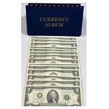 (14) 2009-2013 $2 Notes with Currency Album