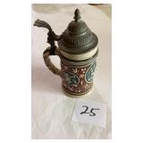 Antique German beer stien, likely from the early
