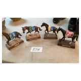 Four Oakland race horses, see pictures for names