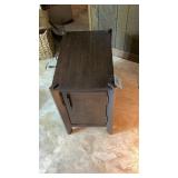 End table with charging station and side USB