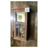 Vintage wall clock 26 inches long, with key