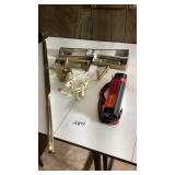 Three bracket mounted desk/pictures, or table