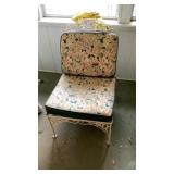 Metal chair with cushion
