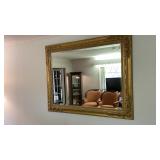 58 1/2 x 45 wooden frame beveled mirror