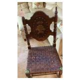 Antique style chair, Spanish, or European design,