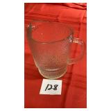 Vintage Indiana Glass Textured Pitcher