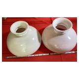Two vintage glass globes. See picture for approx