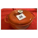 Lodge enamel cast-iron Dutch Oven 6qt. Some