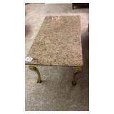 Coffee table, 50 x 26 x 18" tall with granite top