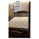 Full size bed frame and mattress