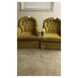 Two 33" tall vintage lounge chairs, armchair,