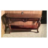 Very heavy Carved entry table 60x20x31" tall