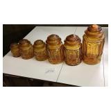 Vintage, 6 piece set a canister set