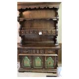 Five drawer, three door vintage hutch, 48 x 20 x