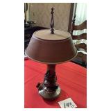 Vintage Early American Lamp approx 17.5 in tall