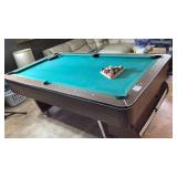 All Tech Industries pool table with rack and pool