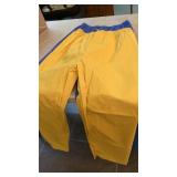 Yellow pair of size large, L.L. Bean, rain pants,