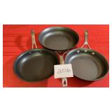 Two Calphalon Unison Slide Skillets - 8in & 10in.