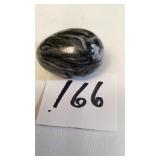 Vintage Zebra Onyx Egg. Unknown stone Vintage