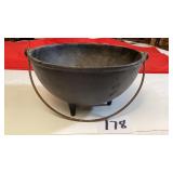 Antique Cast Iron 3-legged "Cowboy Cauldron" pot