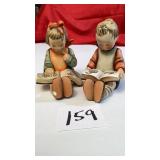 Vintage pair Goebel "Bookworm" Boy & Girl