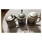 Vintage Three Lidded mugs