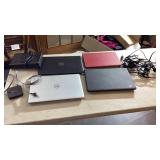 3 dell laptops, Lenovo thinkpad, Apple TV, dvd