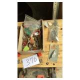 Couple of locks with keys , badge clips, few 410