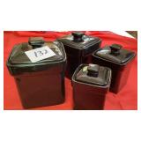 Set GHA Ceramic Kitchen Canisters