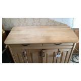 Kitchen island, 42 x 20 x 34" high one drawer for