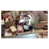 Ornaments, toasters, misc decor, cleaners, alarm