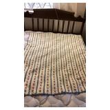48" x 66" crochet quilt, 44" x 67" crochet red