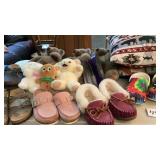 Shoes, teddy bears call mom, Mexican pillows,,