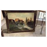 Large framed painting 36x29
