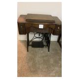 New home antique treadle sewing machine 19" x 35"