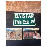 Elvis Presley Sign and License Plates Set