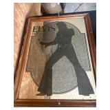 Elvis Silhouette Framed Wall Mirror