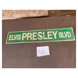 Elvis Presley Boulevard Sign, 25 Inches