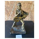 Metal Figurine of Elvis with Guitar