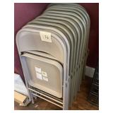 11 Gray Folding Chairs