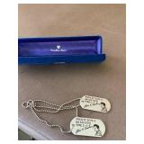 Elvis Presley Themed Dog Tag Set in Silver