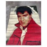 Portrait Rug Depicting Elvis in Red Jacket