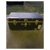 Concourse Black Trunk With Brass Hardware